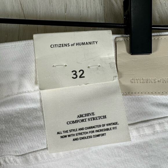 NWT Citizens of Humanity Ella Mid Rise Cropped Jeans Moonglow White Size 32 - Picture 9 of 15
